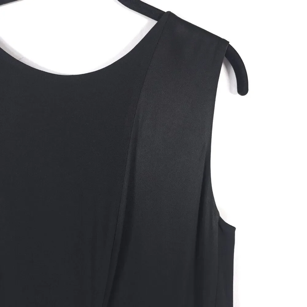 TORY BURCH Hailee Bias-Cut Midi Dress Size 6 Flowy A-Line Fit‎ Flare Black 41110